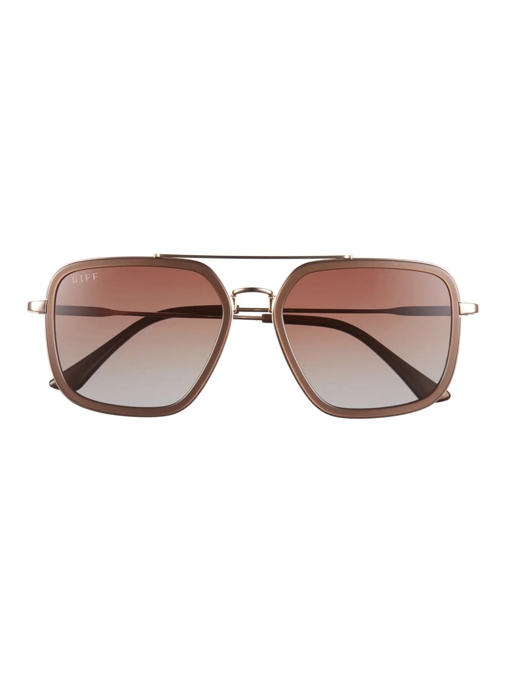 DIFF Jordan 57mm Navigator Square Polarized Sunglasses